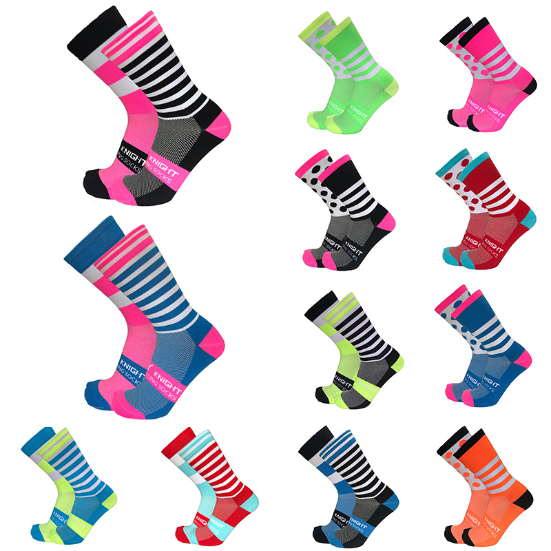 Cycling Gear For Women - New Stripe Dot Cycling Socks Top
