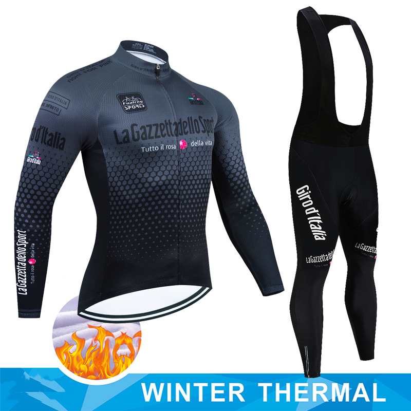Cycling Gear Italy - Men's Winter Thermal Fleece Cycling Jersey