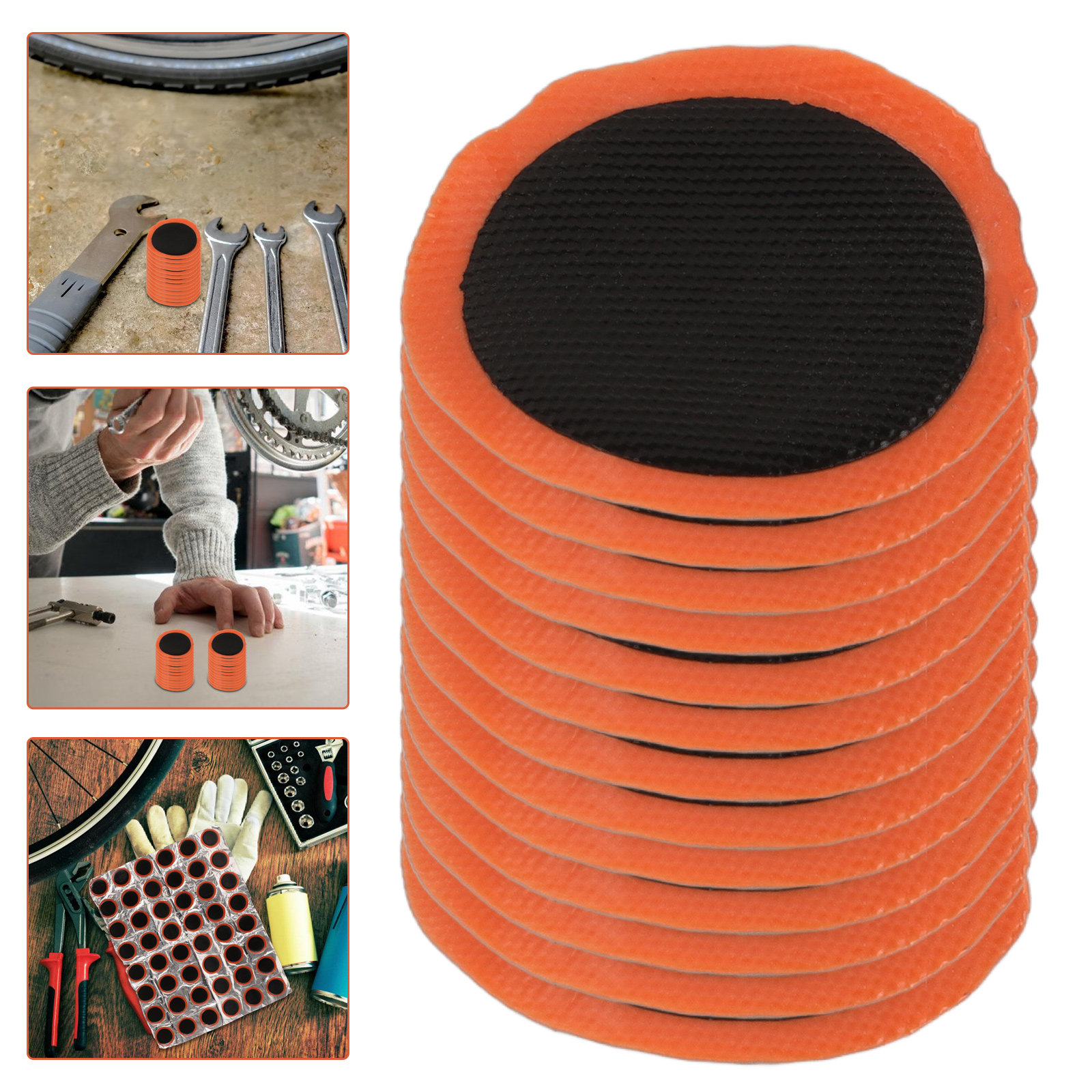Bike Tube Repair Kit - 48Pcs Inner Tube Patch Kit for