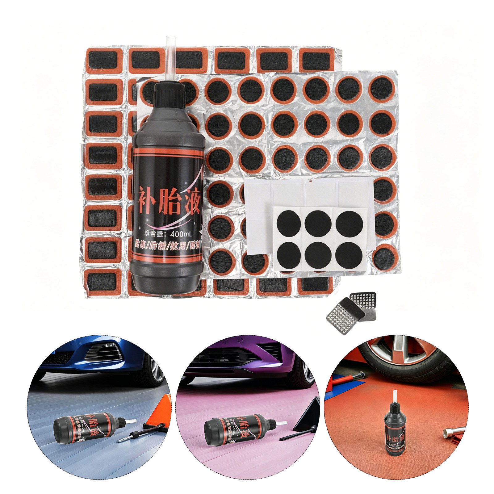 Bike Tube Repair Kit - 1Set Bicycle Tube Repair Patch Kit