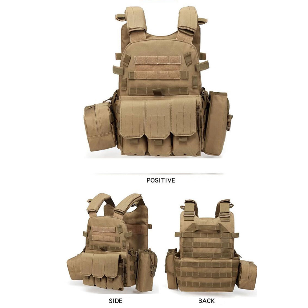 Cycling Gear For Women - Camouflage Plate Carrier Vest Multi-Functional Molle