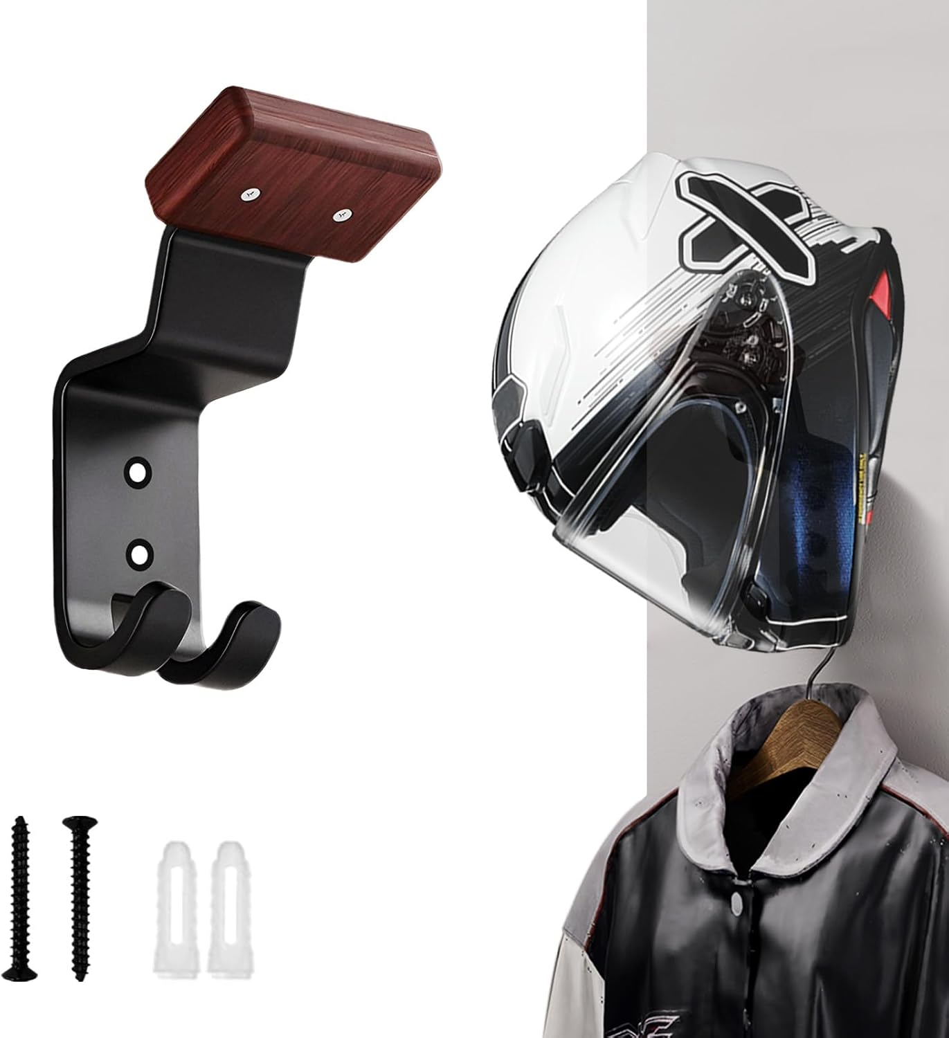 Cycling Gear Holder - Motorcycle Helmet Holder Wall Mount, Heavy