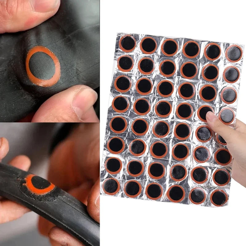 Bike Tube Repair Kit - 1-4sheet Rubber Puncture Repair Patches No-Glue