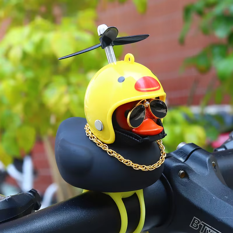 Cute Rubber Duck Bicycle Handl - مراجعة Yellow Cycling Gear وسعره