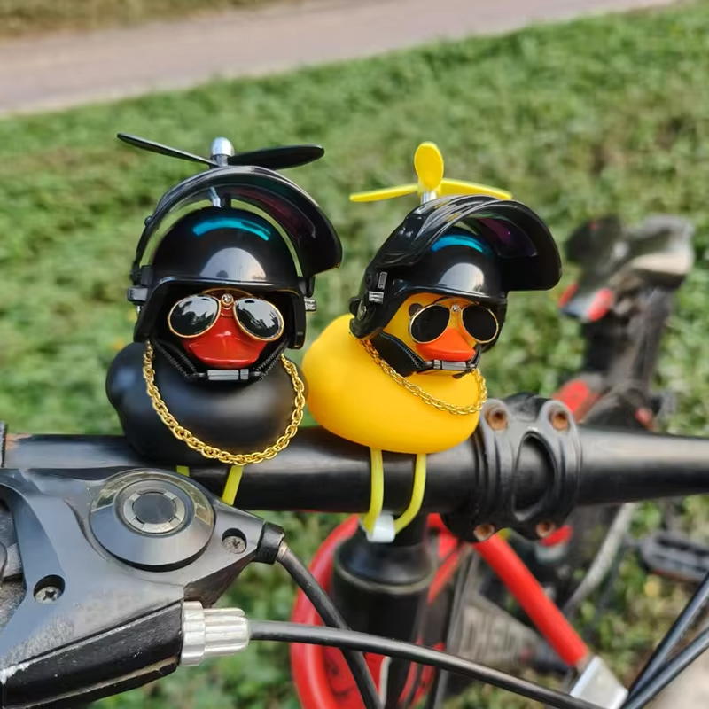 Cute Rubber Duck Bicycle Handl - مراجعة Yellow Cycling Gear وسعره