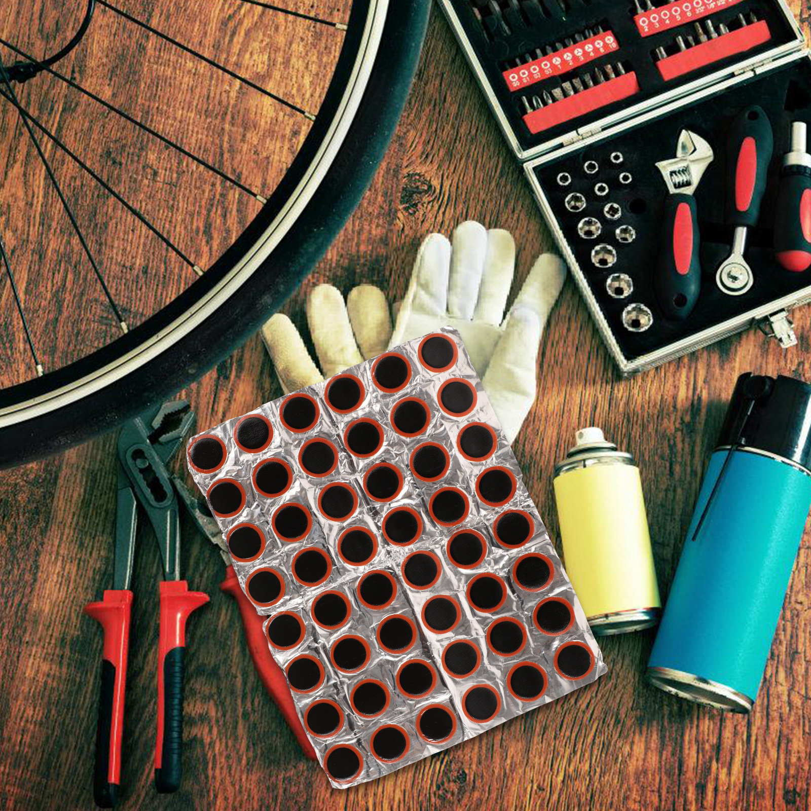 48Pcs Inner Tube Patch Kit Bik - مراجعة Bike Tube Repair Kit وسعره