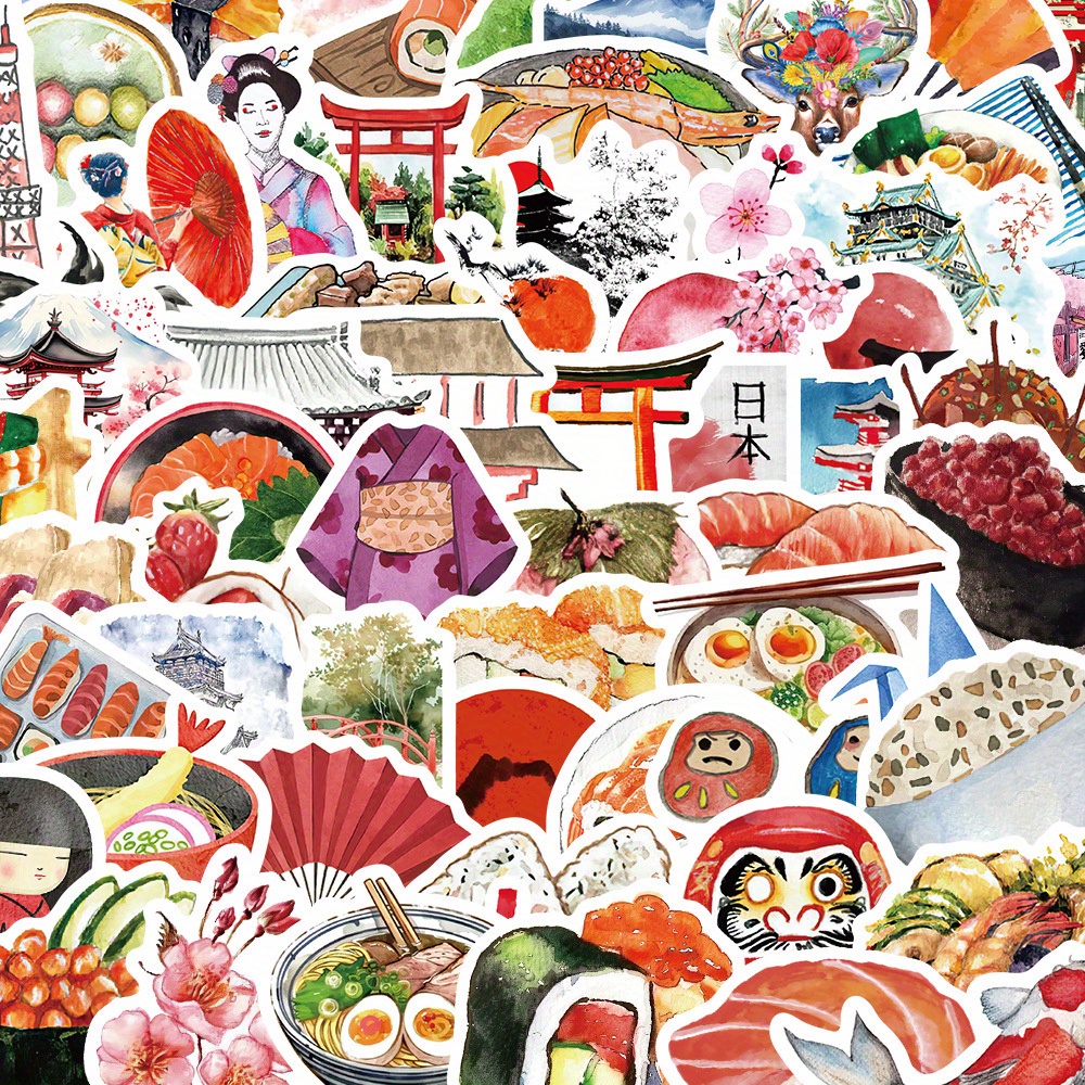 64pcs Watercolor Japan Travel  - مراجعة Cycling Gear Japan وسعره