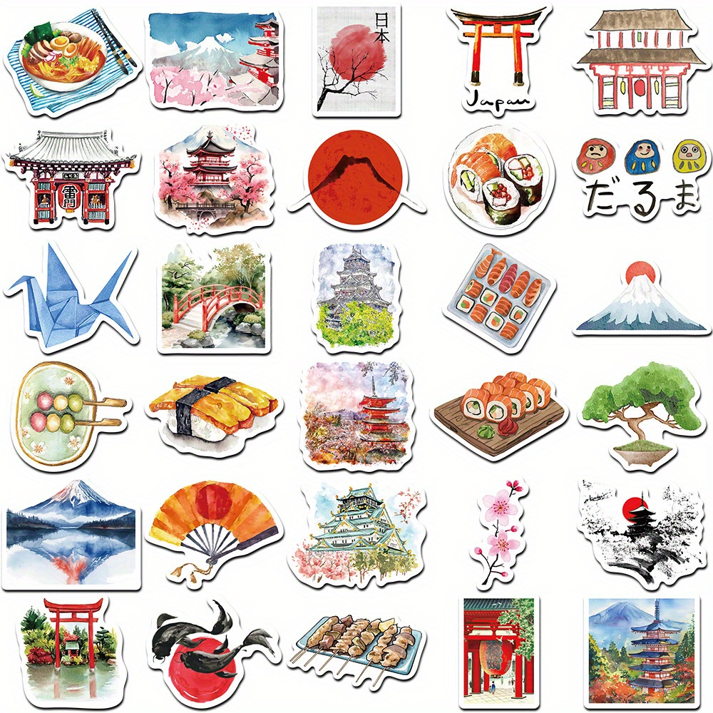 64pcs Watercolor Japan Travel  - مراجعة Cycling Gear Japan وسعره