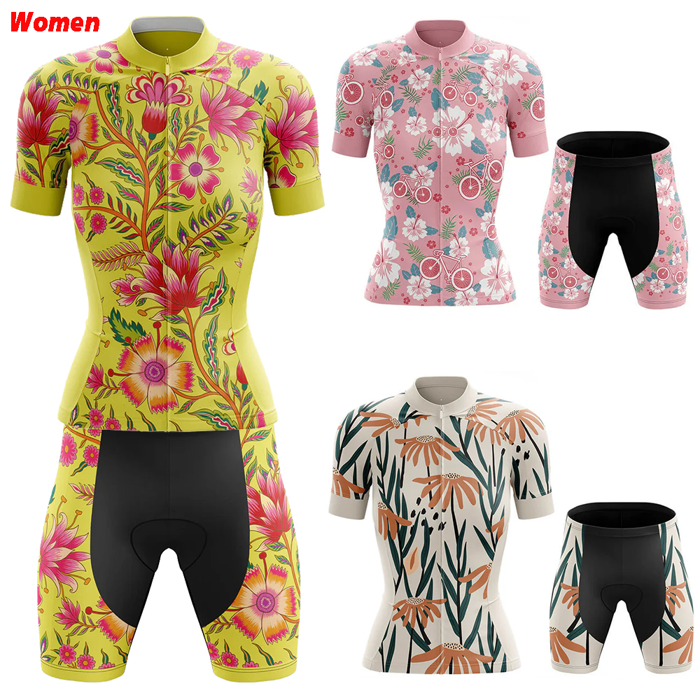 Floral Cycling Bicycle Clothin - مراجعة Cycling Gear Jersey وسعره