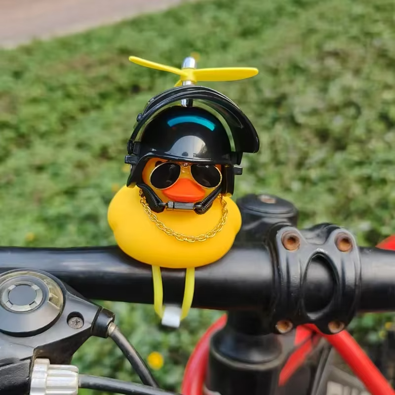 Cute Rubber Duck Bicycle Handl - مراجعة Yellow Cycling Gear وسعره