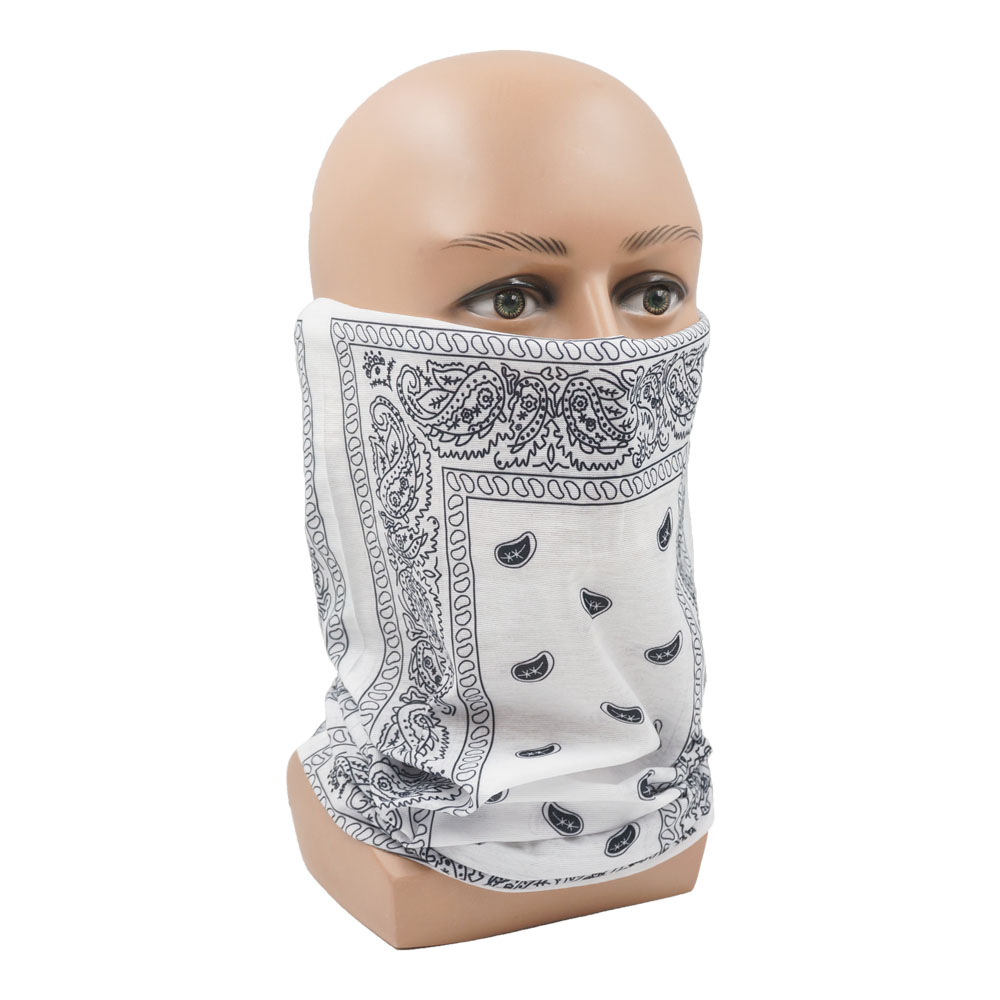White Paisley Neck Gater Tube  - مراجعة Cycling Gear For Women وسعره