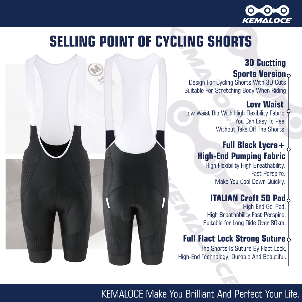 KEMALOCE Black Cycling Bib Sho - مراجعة Cycling Gear Rapha وسعره