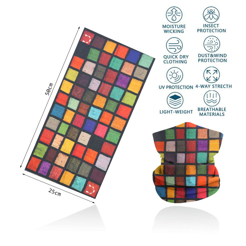 Geometric Plaid Printed Bandan - مراجعة Cycling Gear For Women وسعره