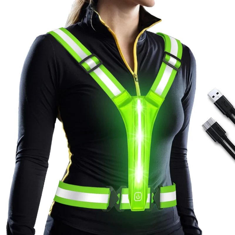 LED Reflective Vest Running Ge - مراجعة Cycling Gear For Women وسعره
