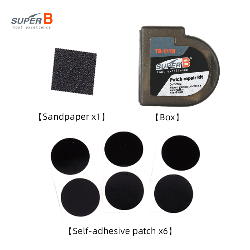 Super B TB-1118 6pcs Bicycle R - مراجعة Bike Tube Repair Kit وسعره