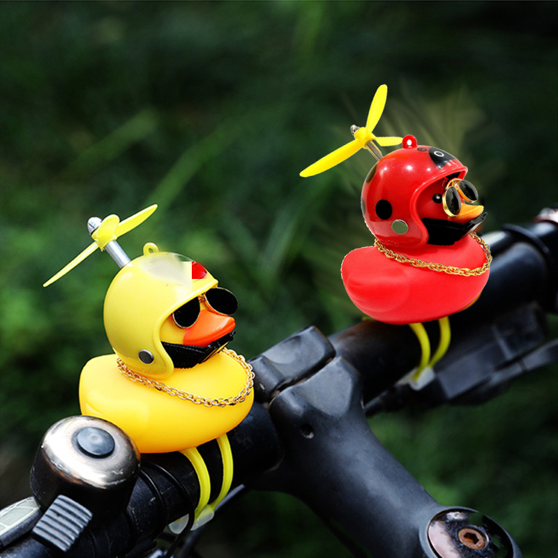 Cute Rubber Duck Bicycle Handl - مراجعة Yellow Cycling Gear وسعره
