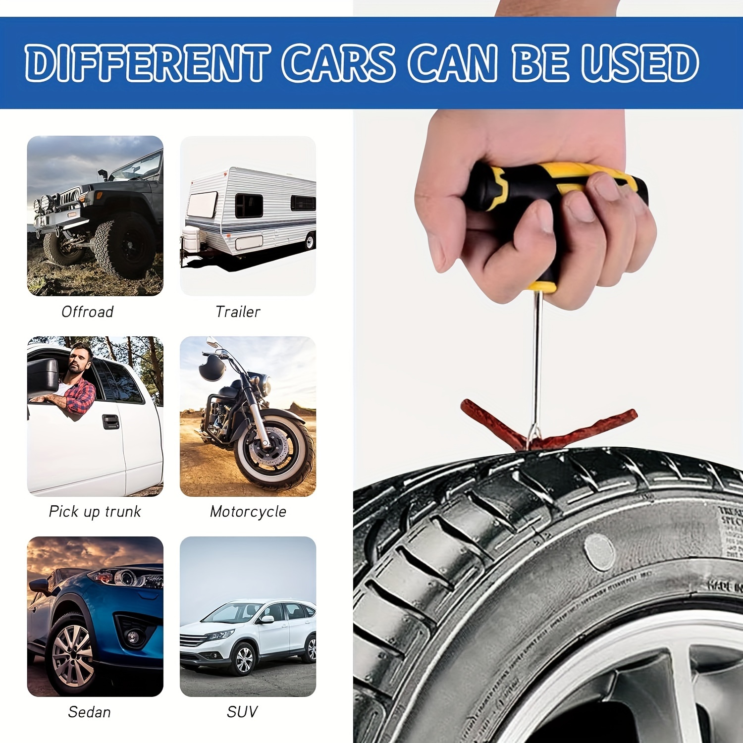 Emergency Heavy Duty Car Tire  - مراجعة Bike Tube Repair Kit وسعره
