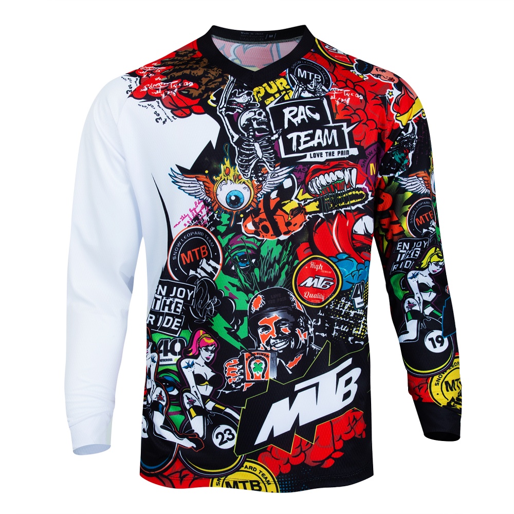 MTB Mountain Bike Long-Sleeve  - مراجعة Cycling Gear Jersey وسعره
