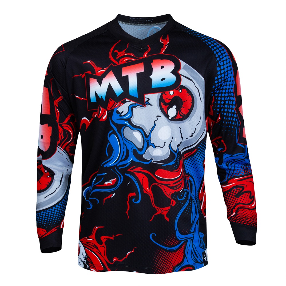 MTB Mountain Bike Long-Sleeve  - مراجعة Cycling Gear Jersey وسعره