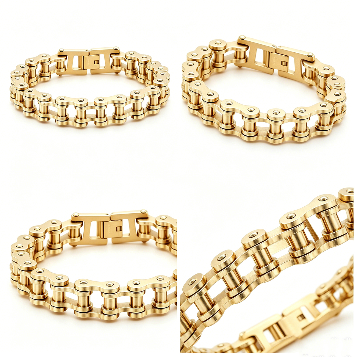 Stainless Steel Biker Chain Br - مراجعة Yellow Cycling Gear وسعره
