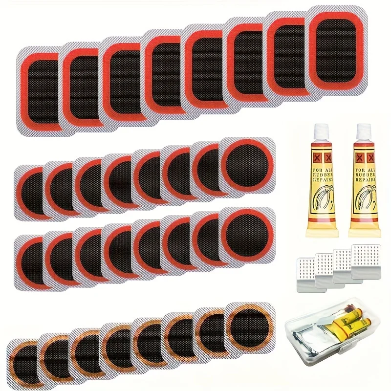 32pcs Bike Tire Repair Kit - B - مراجعة Bike Tube Repair Kit وسعره