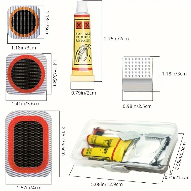 32pcs Bike Tire Repair Kit - B - مراجعة Bike Tube Repair Kit وسعره