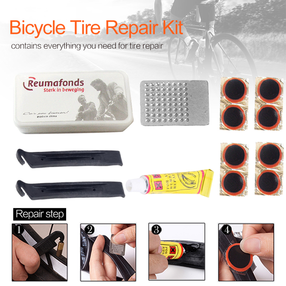 Bicycle Flat Tire Repair Kit T - مراجعة Bike Tube Repair Kit وسعره