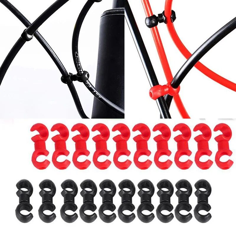 10Pcs Bike Cable Clips Bicycle - مراجعة Cycling Gear Holder وسعره