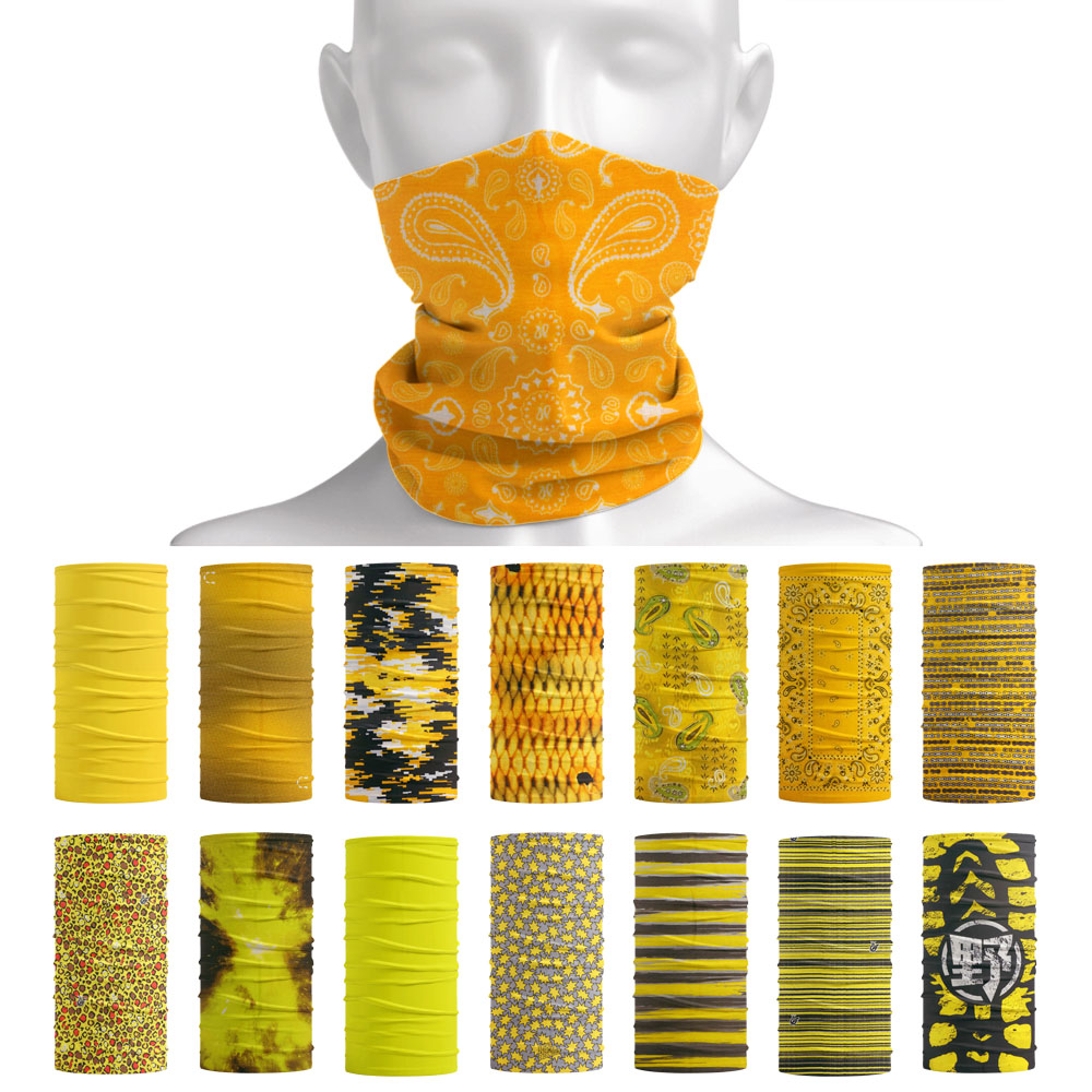 Bright Color Tube Neckchief Wo - مراجعة Yellow Cycling Gear وسعره