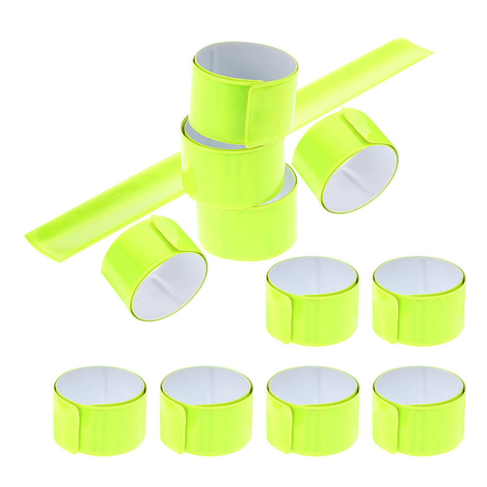 12Pcs Reflective Slap Bracelet - مراجعة Cycling High Gear وسعره