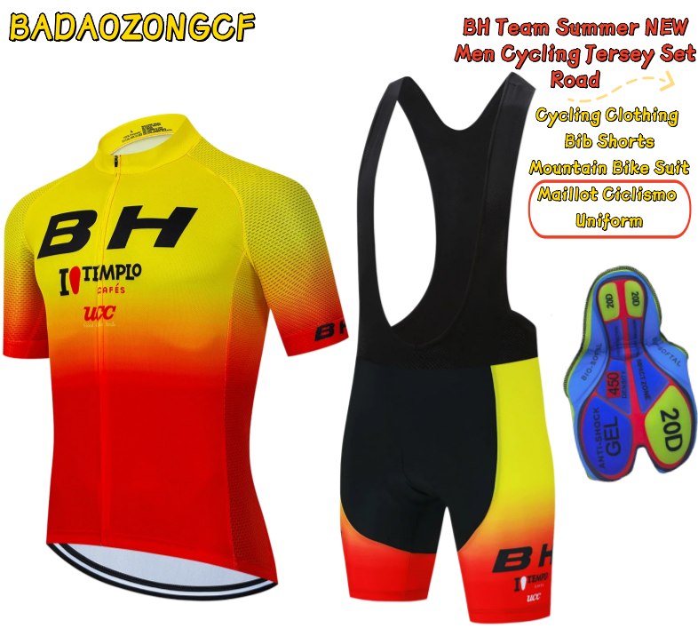 BH Team 2023 Summer NEW Men Cy - مراجعة Cycling Gear Jersey وسعره
