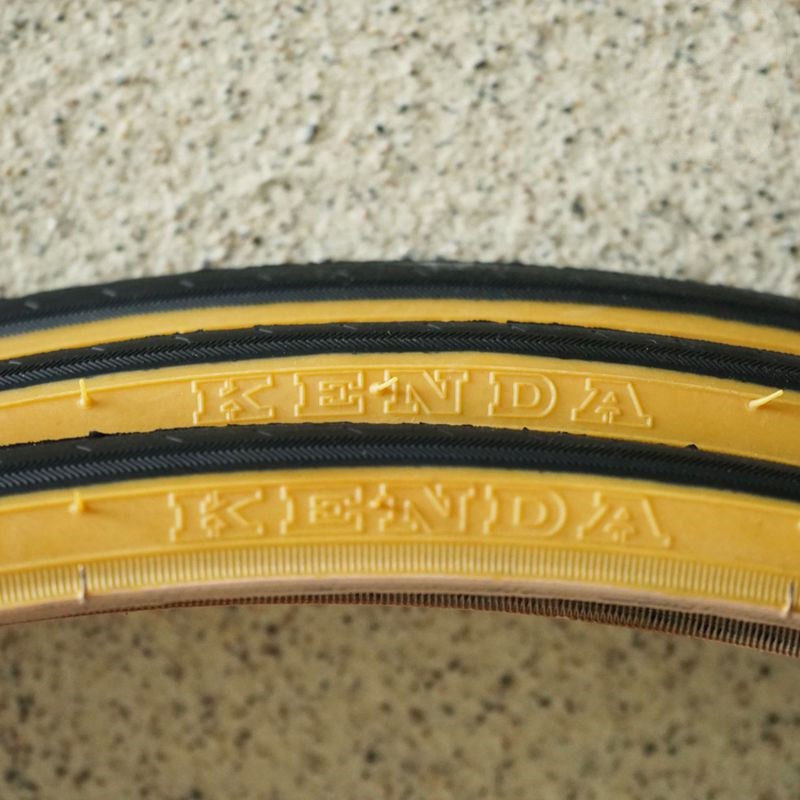 Retro Bicycle Tires 700C Road  - مراجعة Yellow Cycling Gear وسعره