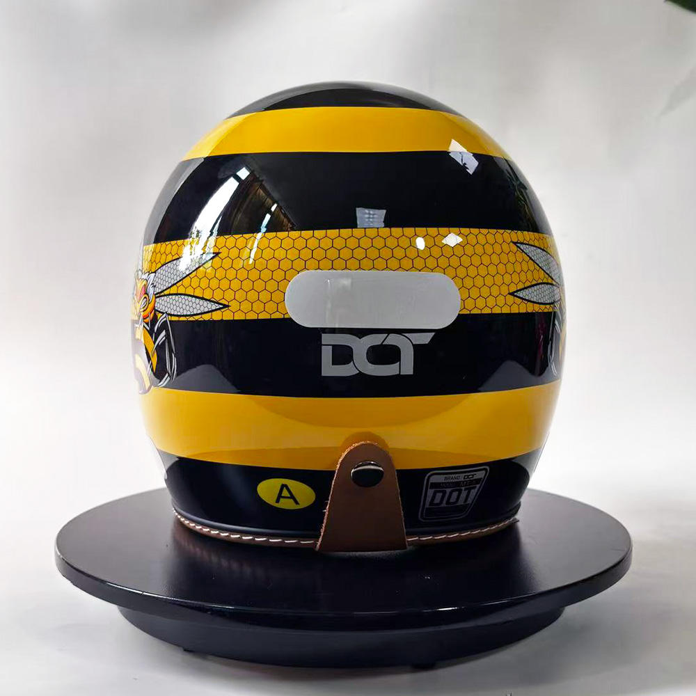 New Retro Motorcycle Helmet Ye - مراجعة Yellow Cycling Gear وسعره
