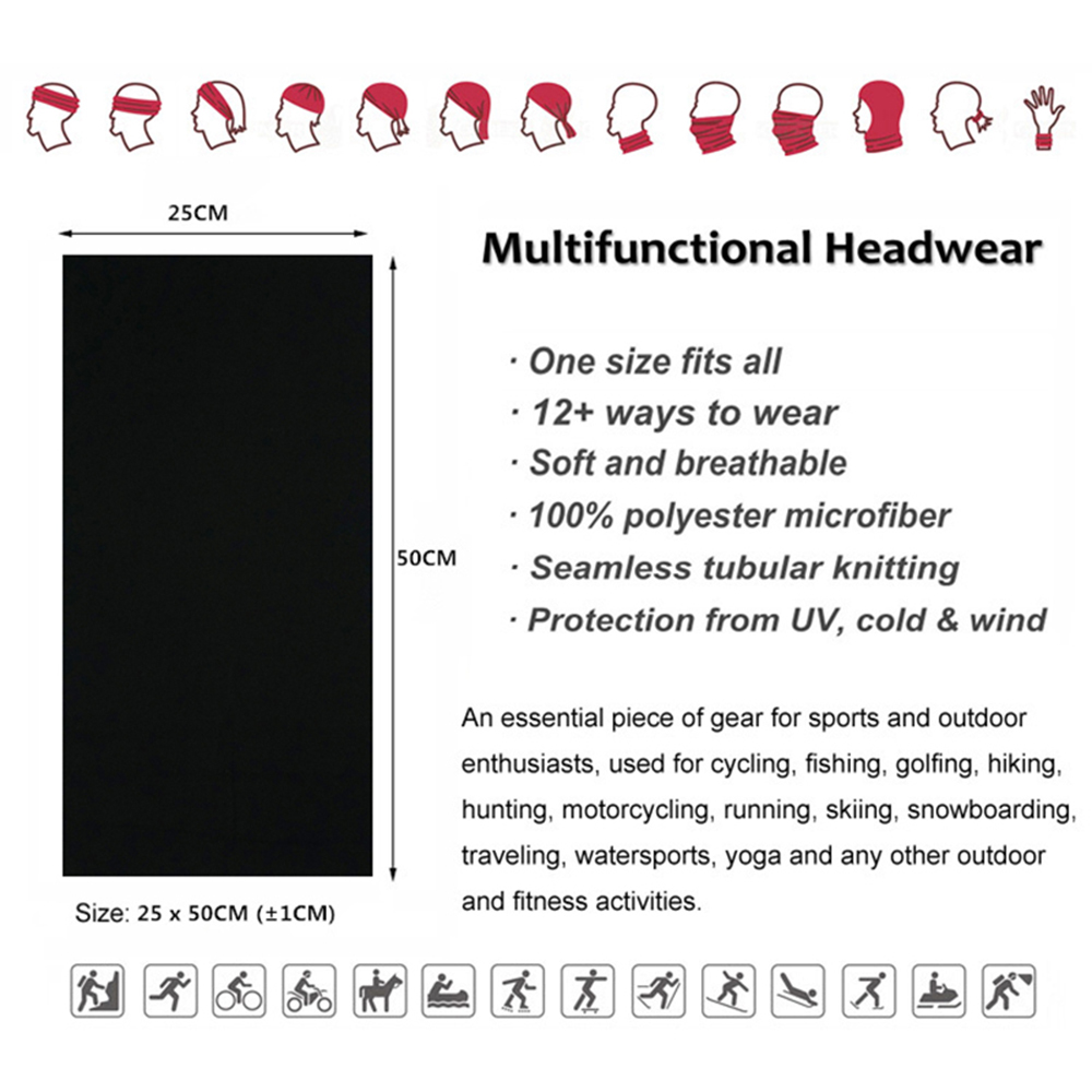 Seamless Solid Color Bandanas  - مراجعة Cycling Gear For Women وسعره