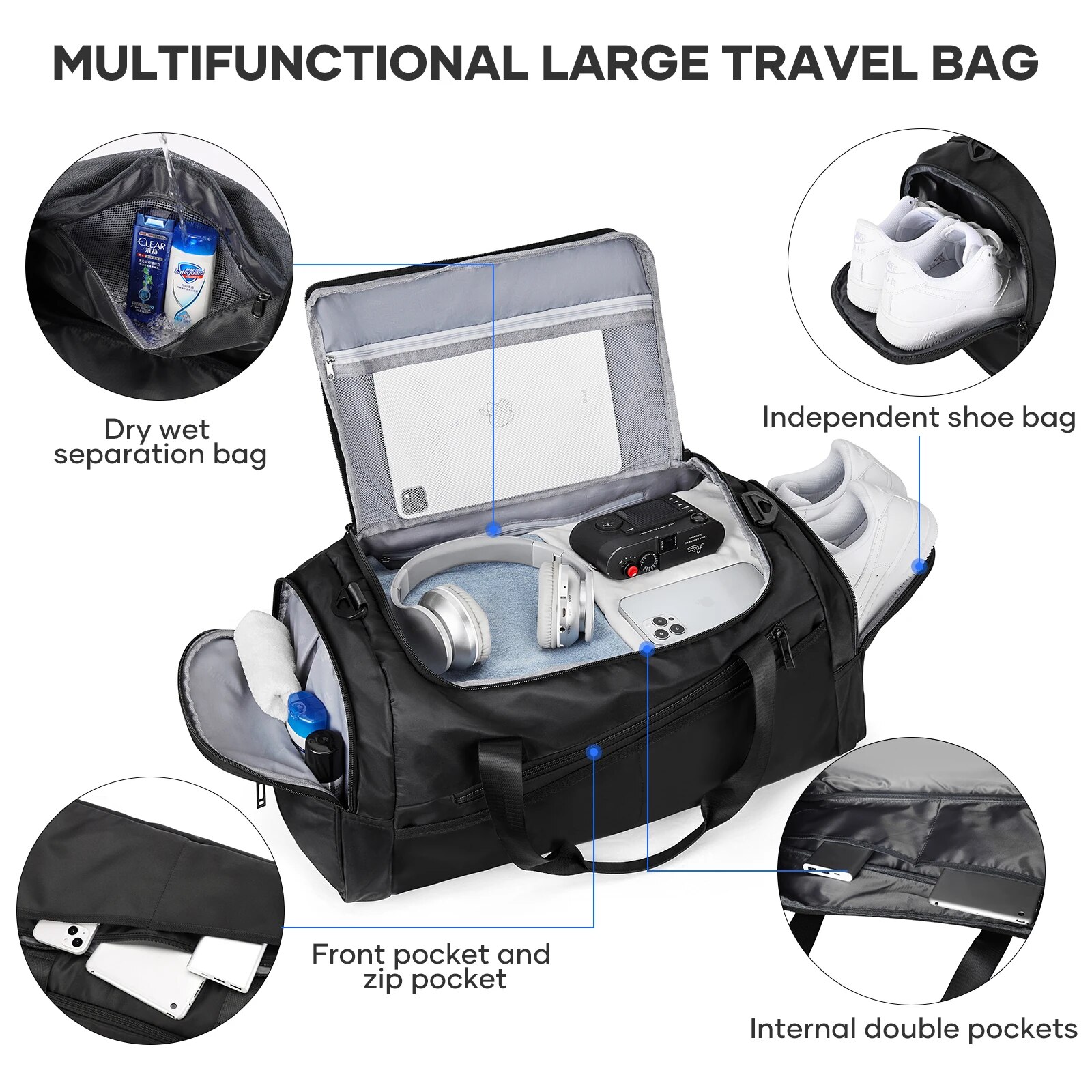 Likros Sports Gym Bag Travel D - مراجعة Cycling Gear Duffle وسعره