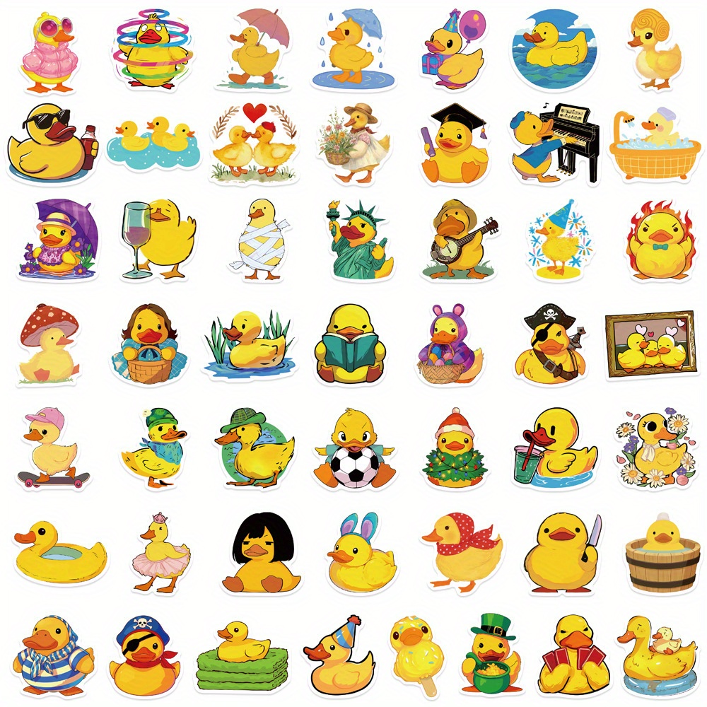 50PCS Yellow Duck Decals Graff - مراجعة Yellow Cycling Gear وسعره