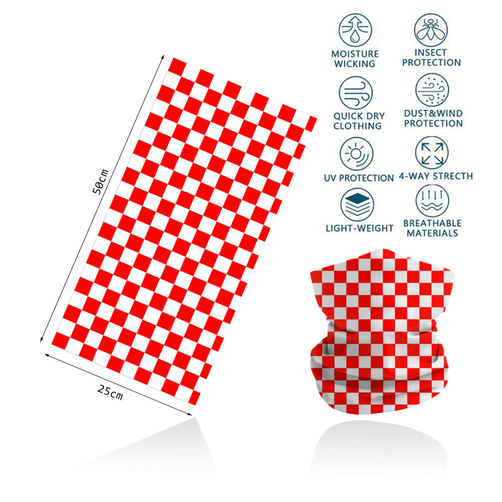 Checkerboard Pattern Bandanas  - مراجعة Cycling Gear For Women وسعره